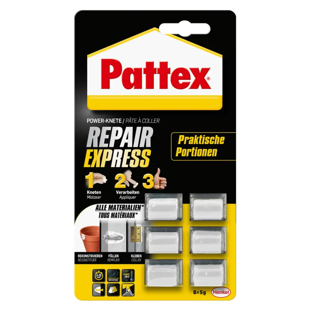 Henkel - Pattex Repair Express Power- Knete Praktische Portionen - PRX15