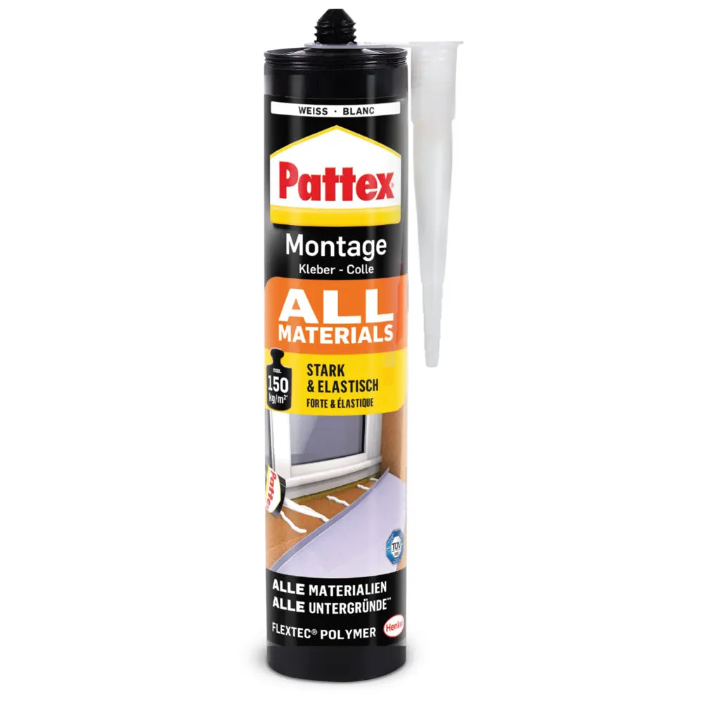 Henkel - Pattex Montage All Materials 450g Kartusche, weiss - PXA45