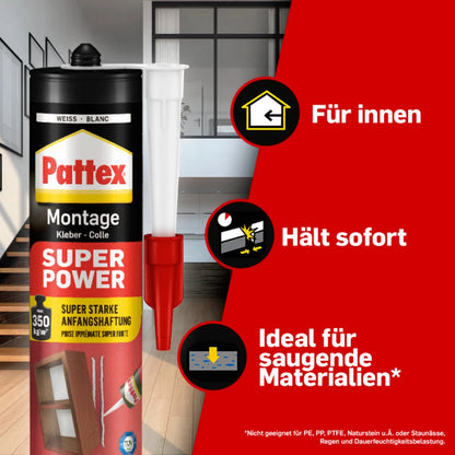 Henkel - Pattex Montage Super Power 370g Kartusche - PXS37