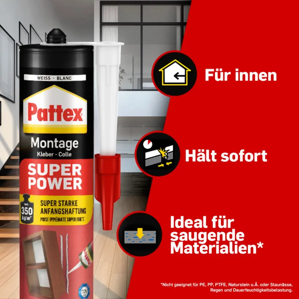 Henkel - Pattex Montage Super Power 370g Kartusche - PXS37