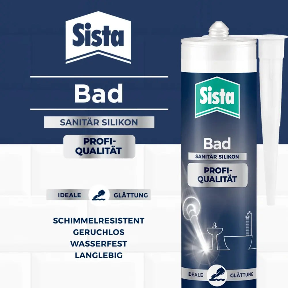 Henkel - Sista Bad Sanitär Silikon Weiss 280ml ProfiQualität - SBPWH