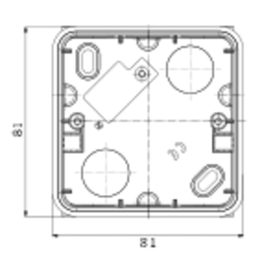 Gewiss - Aufputzdose für  Steckdose mit RCD und UP-RCD, IP44 - GW95527
