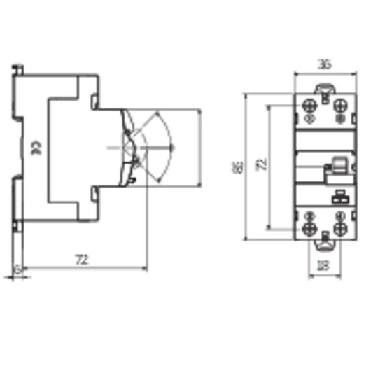 Gewiss -  Fehlerstromschutzschalter (IDP, 2P 40A TYP A FLINK Idn=0,03A2 TE) - GWD4032