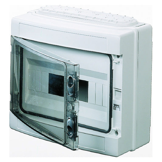Gewiss - Verteiler mit Klemmleiste & transparenter Rauchglastür (12 TE - IP65) - GW40113