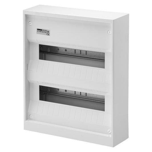 Gewiss - Aufputzverteiler. Deutscher Standard, mit Klemmleiste (24 (12X2) TE - IP30) - GW43022S