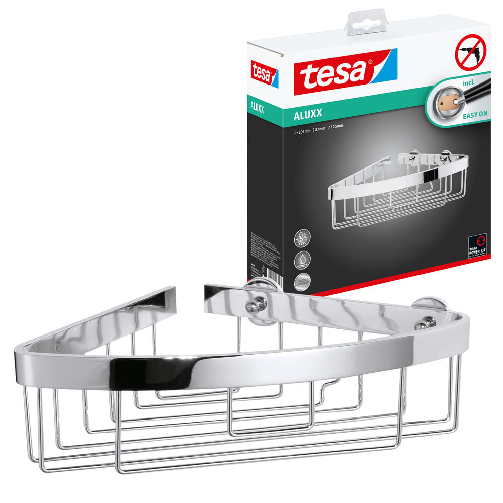 Tesa - ALUXX Eckablagekorb einstöckig 87x205x125mm - 40209-00000-00
