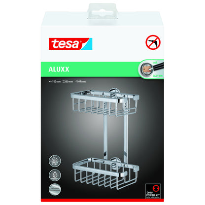 Tesa - ALUXX Ablagekorb 2-stöckig 260x180x107mm - 40211-00000-00