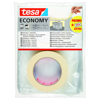Tesa - Malerband Economy 2 x 50 m : 30 mm - 55421-00000-05