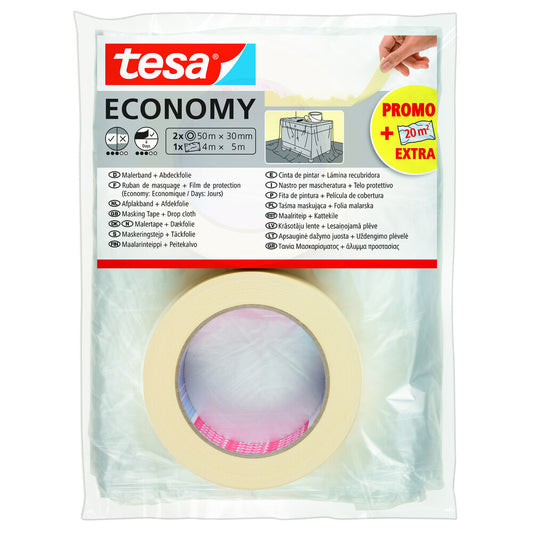 Tesa - Malerband Economy 2 x 50 m : 30 mm - 55421-00000-05