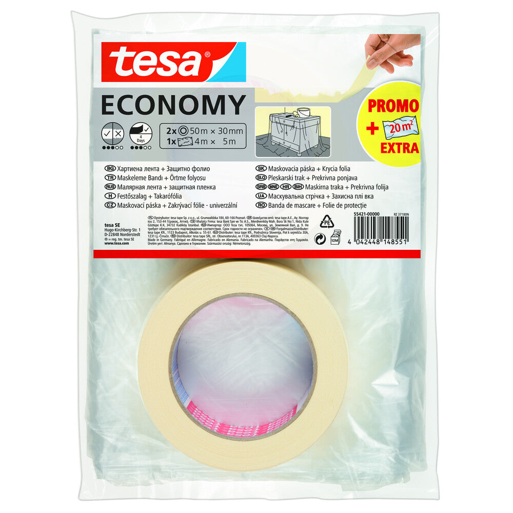 Tesa - Malerband Economy 2 x 50 m : 30 mm - 55421-00000-05