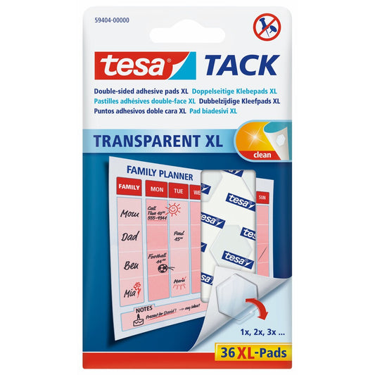 Tesa - tesa TACK® Doppelseitige Klebepads XL - 59404-00000-00