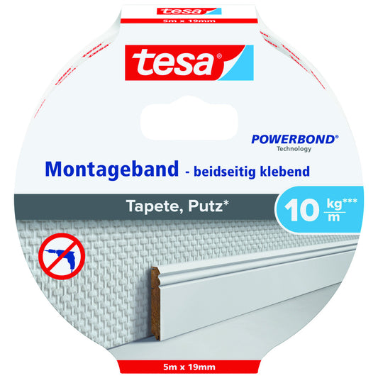 Tesa - Montageband Tapete, Putz 10 kg - 77743-00000-00