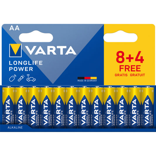 VARTA - LONGLIFE POWER AA Pack 12 (8+4) - 4906121772