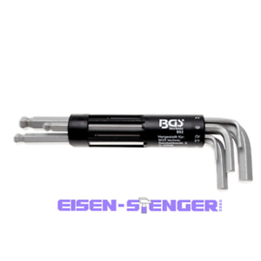 BGS - Winkelschlüssel-Satz | lang | Innensechskant / Innensechskant mit Kugelkopf 2 - 10 mm | 8-tlg. - 802