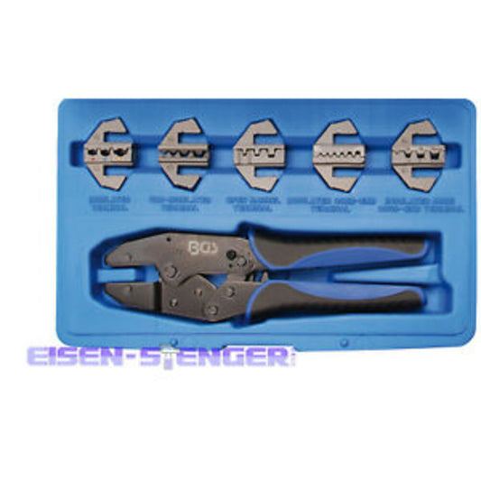 BGS  - 1410 Crimpzangen-Satz mit 5 Paar Backen