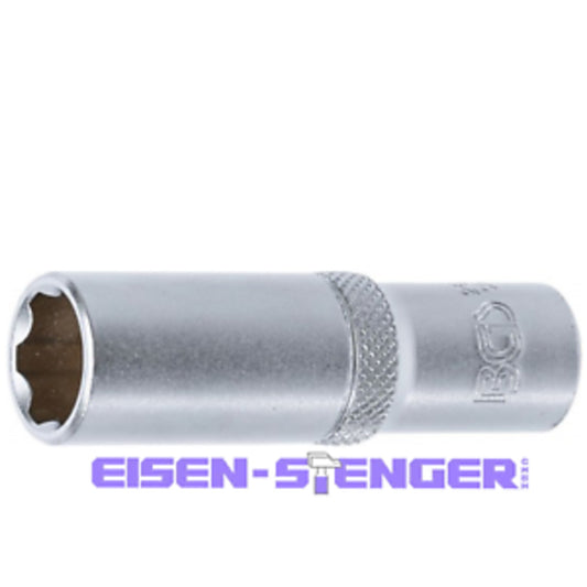 BGS - Steckschlüssel-Einsatz Super Locke, tief | 10 mm (3/8 Zoll) | SW 13 mm | lang | Wellenprofil | CV-Stahl - 2603