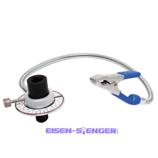 BGS - Drehwinkel-Messgerät mit Cliparm | Antrieb Innenvierkant 12,5 mm (1/2") - 3169