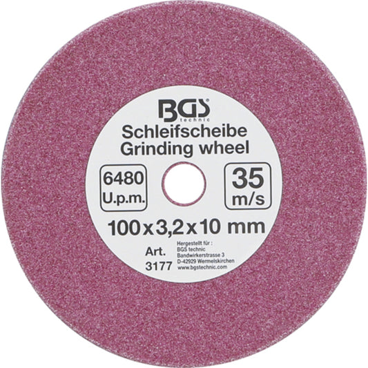 BGS - Schleifscheibe | für Art. 3180 | Ø 100 x 3,2 x 10 mm - 3177