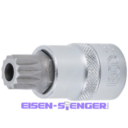 BGS - Bit-Einsatz | Antrieb Innenvierkant 12,5 mm (1/2") |Innenvielzahn (für XZN) mit Bohrung M16 - 4356
