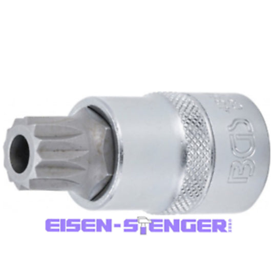 BGS - Bit-Einsatz | Antrieb Innenvierkant 12,5 mm (1/2") |Innenvielzahn (für XZN) mit Bohrung M16 - 4356