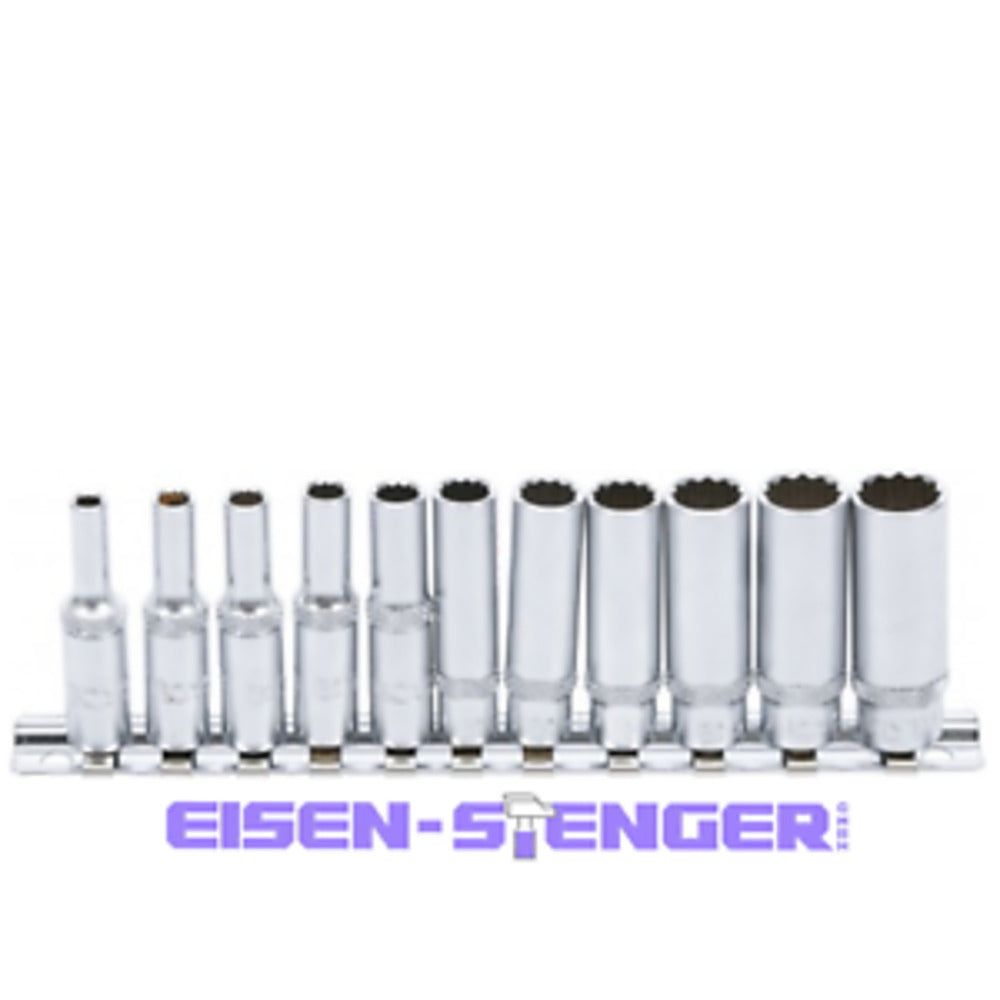 BGS - Steckschlüssel-Einsatz-Satz Zwölfkant, tief | Antrieb Innenvierkant 6,3 mm (1/4") - 5251