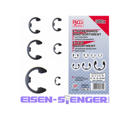 BGS - E-Sicherungsring-Sortiment | 1,5 - 22 mm | 300-tlg. - 8039