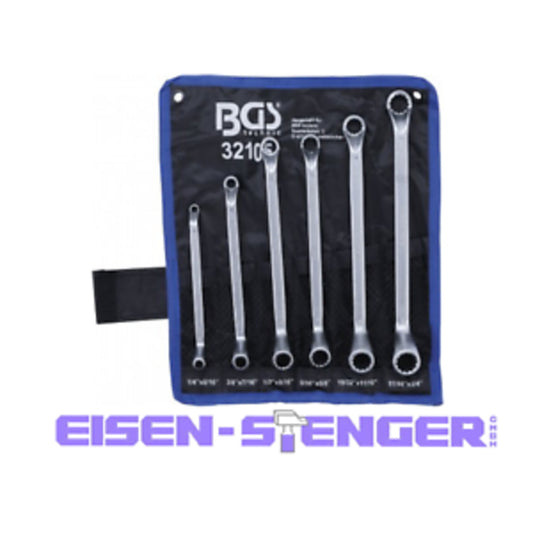 BGS - Doppel-Ringschlüssel-Satz | gekröpft |  Zollgrößen | SW 1/4 - 32105