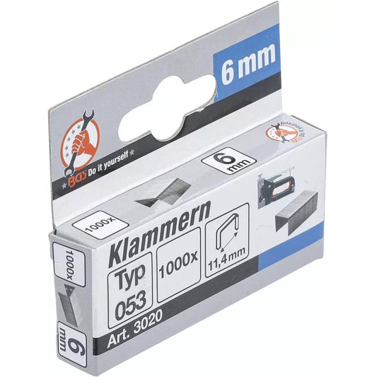 BGS - Klammern | Typ 53 | 6 x 11,4 mm | 1000 Stück - 3020