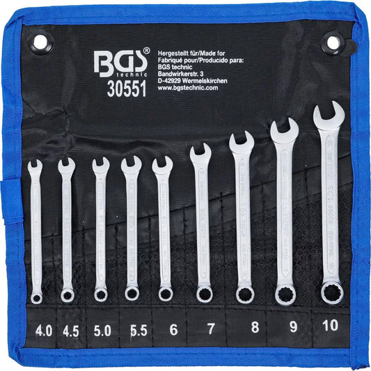 BGS - Maul-Ringschlüssel-Satz | SW 4 - 10 mm | 9-tlg. - 30551