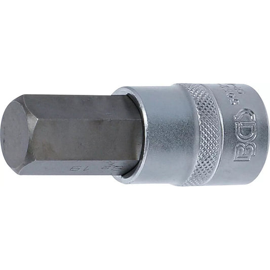 BGS - Bit-Einsatz | Antrieb Innenvierkant 12,5 mm (1/2") | Innensechskant 19 mm - 5052-19