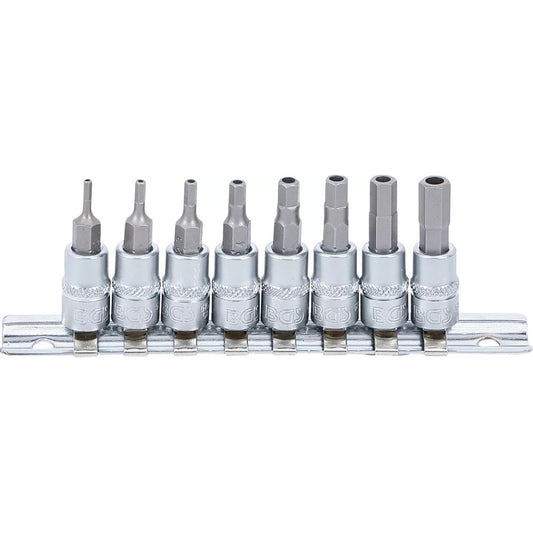 BGS - Bit-Einsatz-Satz | Antrieb Innenvierkant 6,3 mm (1/4") | Innensechskant mit Bohrung 2 - 7 mm | 8-tlg. - 5156