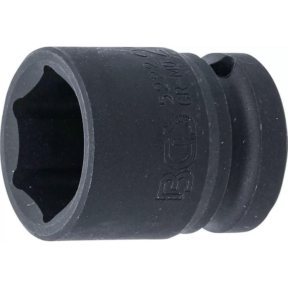 BGS - Kraft-Steckschlüssel-Einsatz Sechskant | Antrieb Innenvierkant 12,5 mm (1/2") | SW 22 mm - 5222
