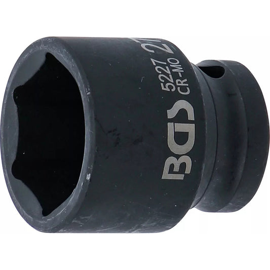 BGS - Kraft-Steckschlüssel-Einsatz Sechskant | Antrieb Innenvierkant 12,5 mm (1/2") | SW 27 mm - 5227