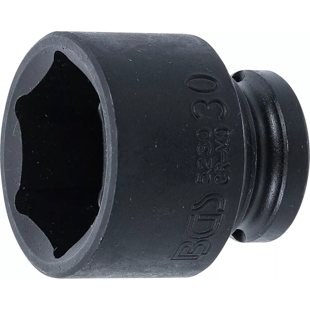 BGS - Kraft-Steckschlüssel-Einsatz Sechskant | Antrieb Innenvierkant 12,5 mm (1/2") | SW 30 mm - 5230