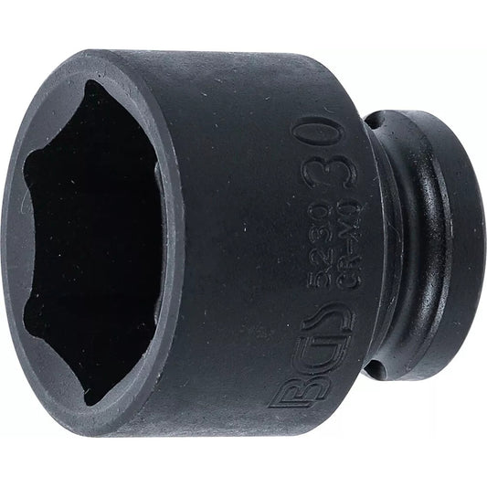 BGS - Kraft-Steckschlüssel-Einsatz Sechskant | Antrieb Innenvierkant 12,5 mm (1/2") | SW 30 mm - 5230