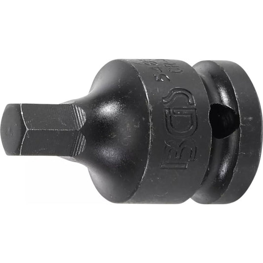 BGS - Kraft-Bit-Einsatz | Länge 42 mm | Antrieb Innenvierkant 12,5 mm (1/2") | Innensechskant 9 mm - 5485-9
