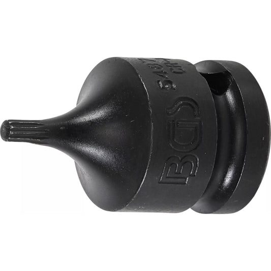 BGS - Kraft-Bit-Einsatz | Länge 43 mm | Antrieb Innenvierkant 12,5 mm (1/2") | Innenvielzahn (für XZN) M4 - 5487-M4