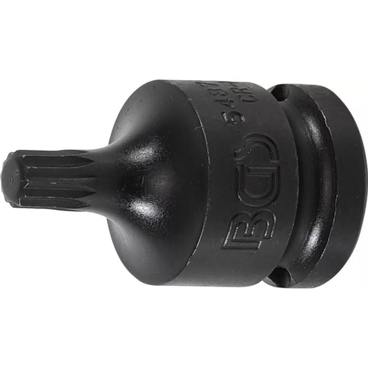 BGS - Kraft-Bit-Einsatz | Länge 43 mm | Antrieb Innenvierkant 12,5 mm (1/2") | Innenvielzahn (für XZN) M8 - 5487-M8