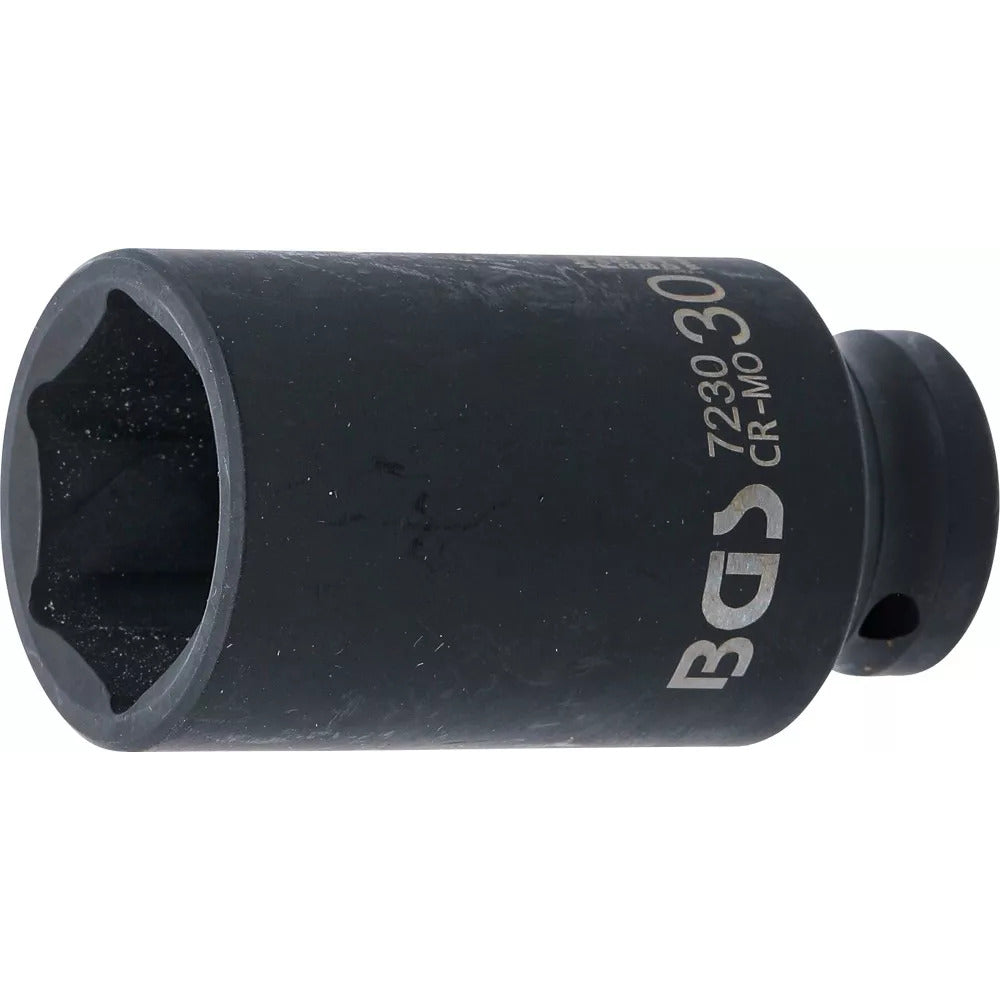 BGS - Kraft-Steckschlüssel-Einsatz Sechskant, tief | Antrieb Innenvierkant 12,5 mm (1/2") | SW 30 mm - 7230