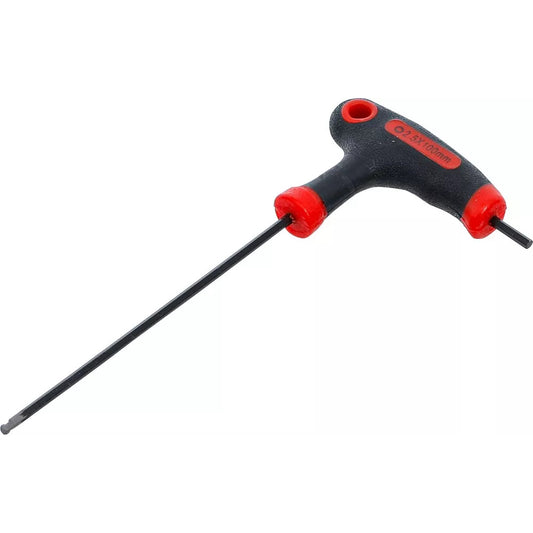 BGS - Schraubendreher mit T-Griff und seitlicher Klinge | Innensechskant / Innensechskant mit Kugelkopf 2,5 mm - 7882-2.5
