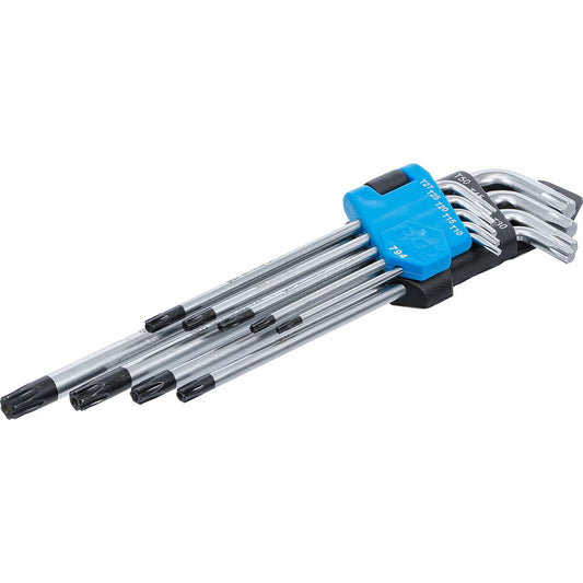 BGS - Winkelschlüssel-Satz | extra lang | T-Profil (für Torx) mit Bohrung T10 - T50 | 9-tlg. - 794