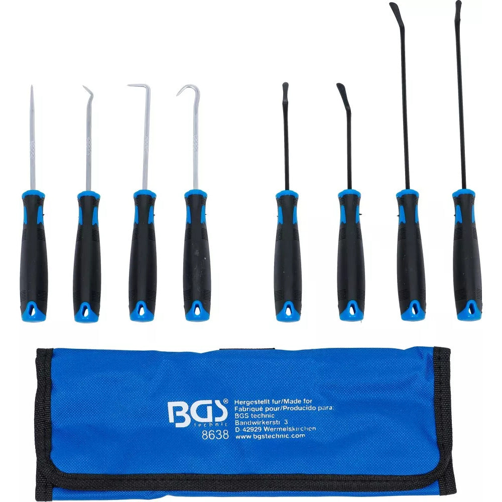 BGS - Haken-Satz mit geraden und abgerundeten Spitzen | 8-tlg. - 8638