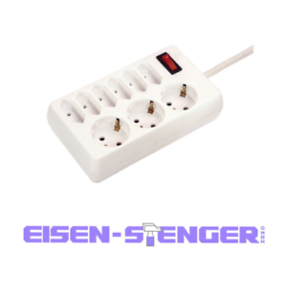 as - Schwabe - Steckdosenleiste 6+3 mit Schalter - 39011